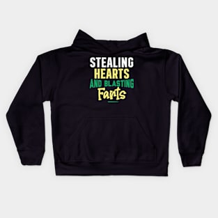 Stealing Hearts & Blasting Farts Kids Hoodie